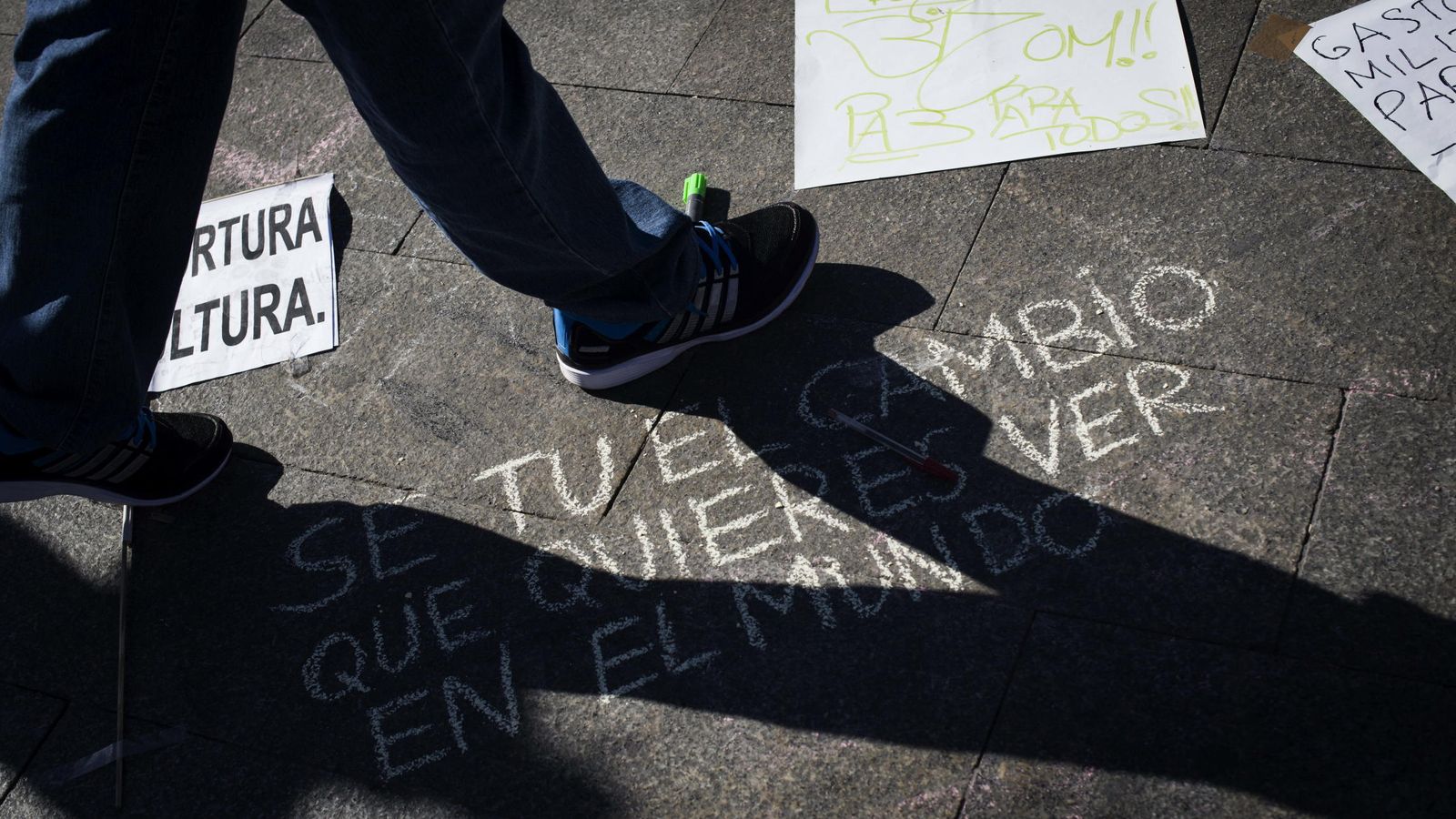 Foto: Pintada en la Puerta del Sol en el cuarto aniversario del movimiento 15M