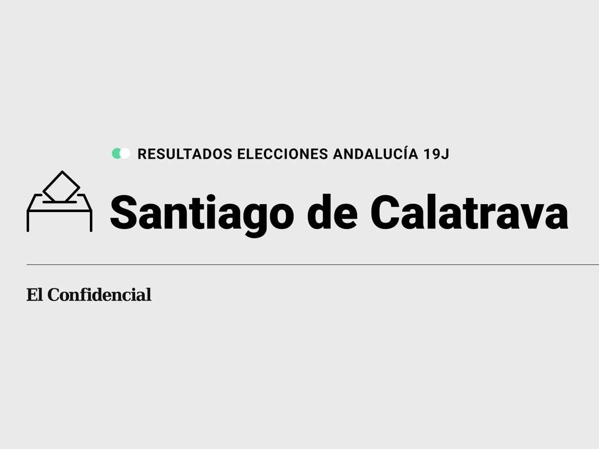 Foto: Resultados en Santiago de Calatrava, Jaén, de las elecciones de Andalucía 2022 este 19-J (C.C./Diseño EC)
