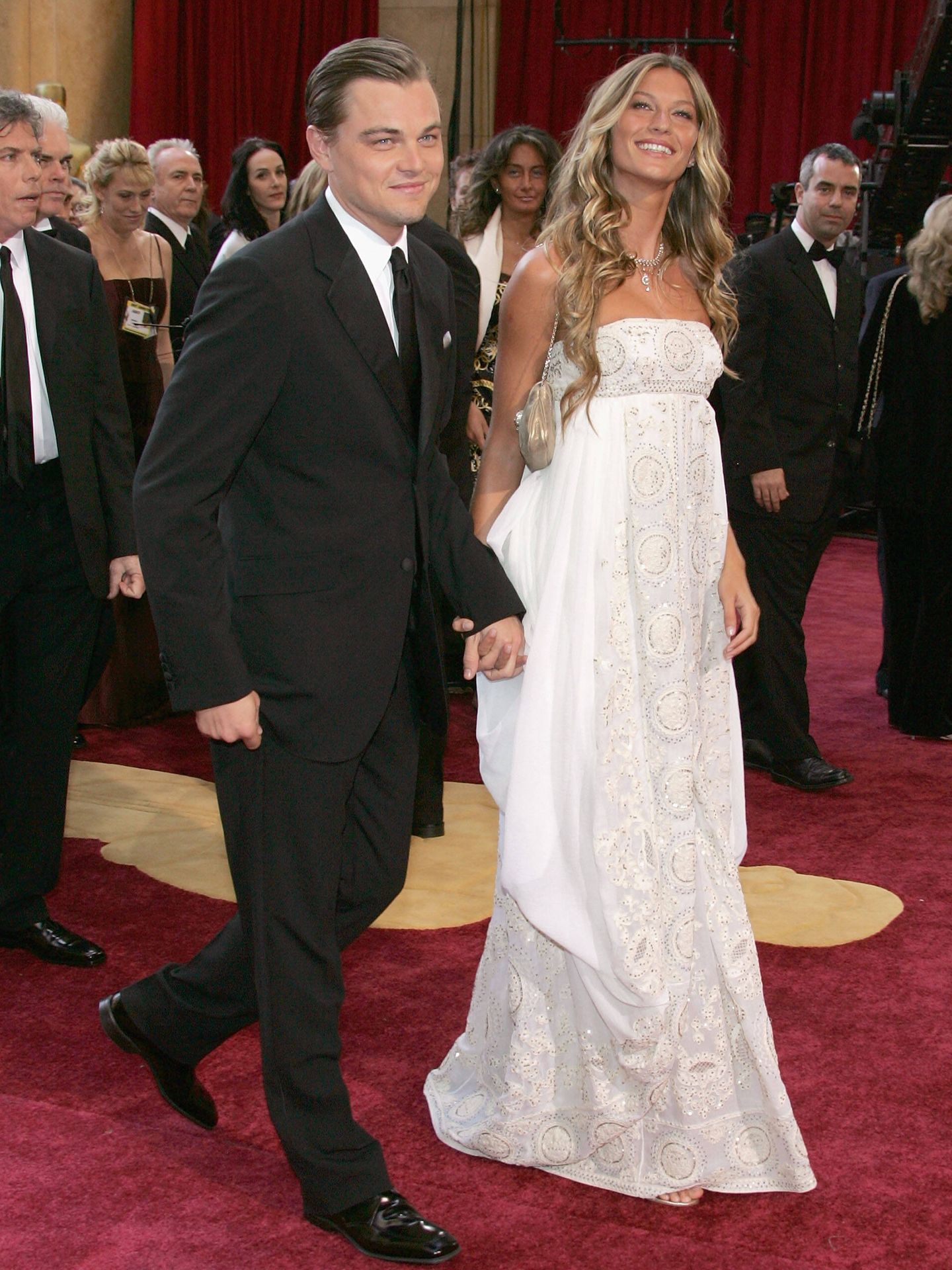 Gisele Bündchen y Leonardo DiCaprio, en 2005. (Getty)