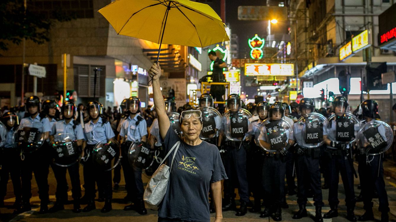 Foto: Manifestante en Hong Kong. (Getty/Chris McGrath)