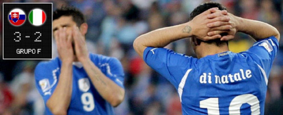 Foto: Eslovaquia vence a Italia y los debutantes dejan fuera al campeón