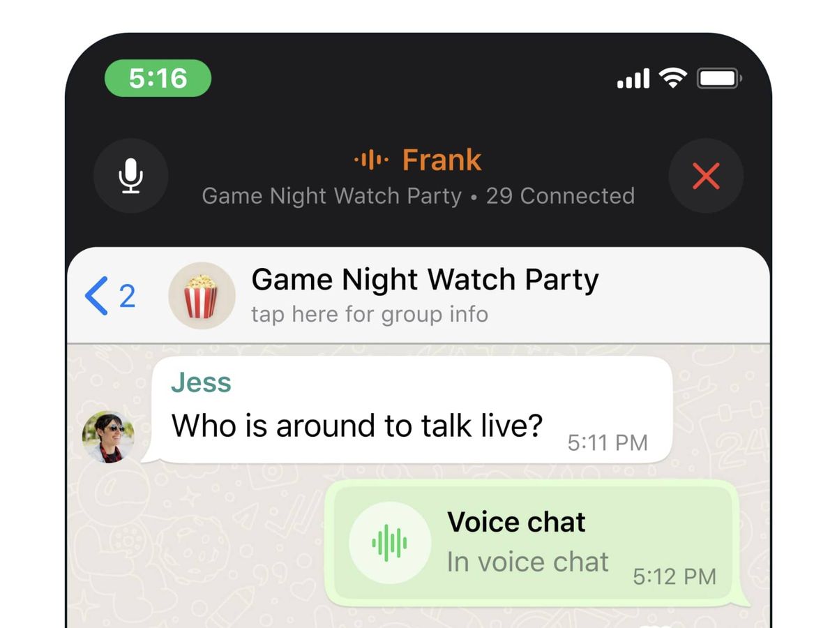 Foto: WhatsApp acaba de lanzar los chats de voz para grupos (WABetaInfo)