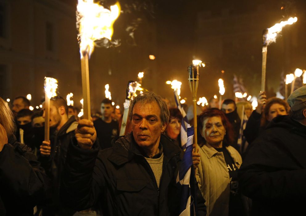 Foto: Manifestación de Amanecer Dorado en Atenas (Ap)