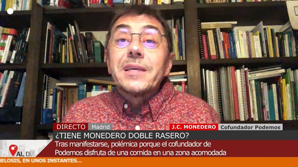 Juan Carlos Monedero envía un mensaje a los "fachas" desde 'Cuatro al día': "Comeré donde me dé la gana"