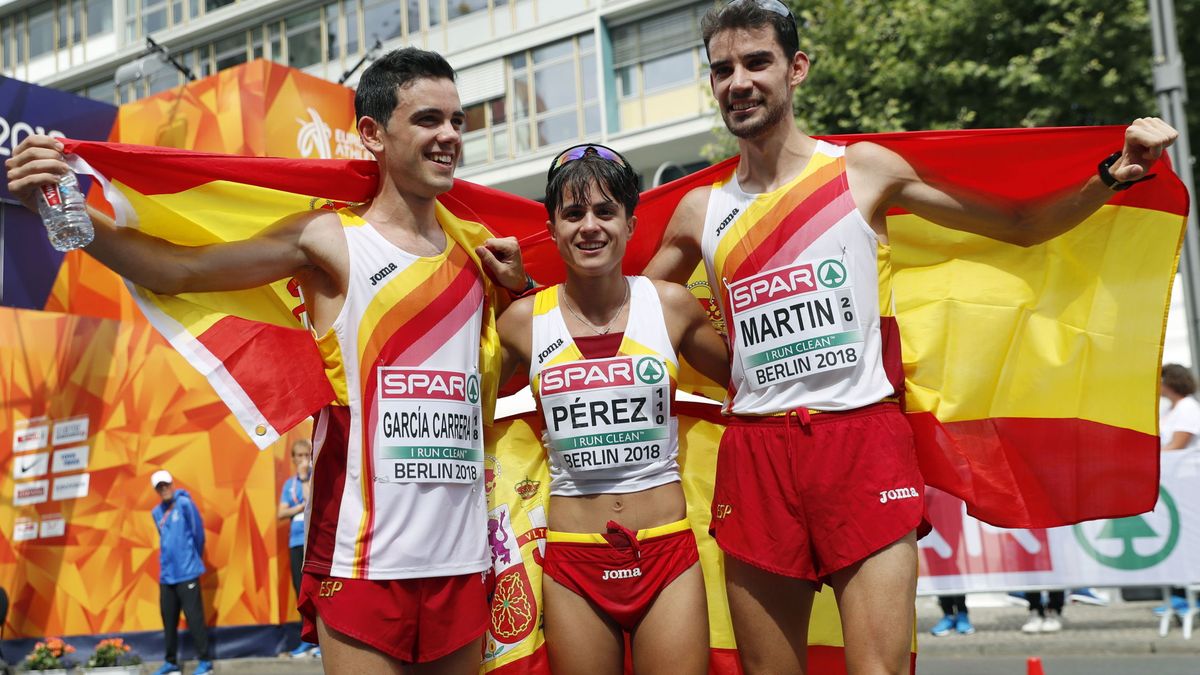 Llueven metales en la marcha: oros de Álvaro Martín y María Pérez; plata de Diego García