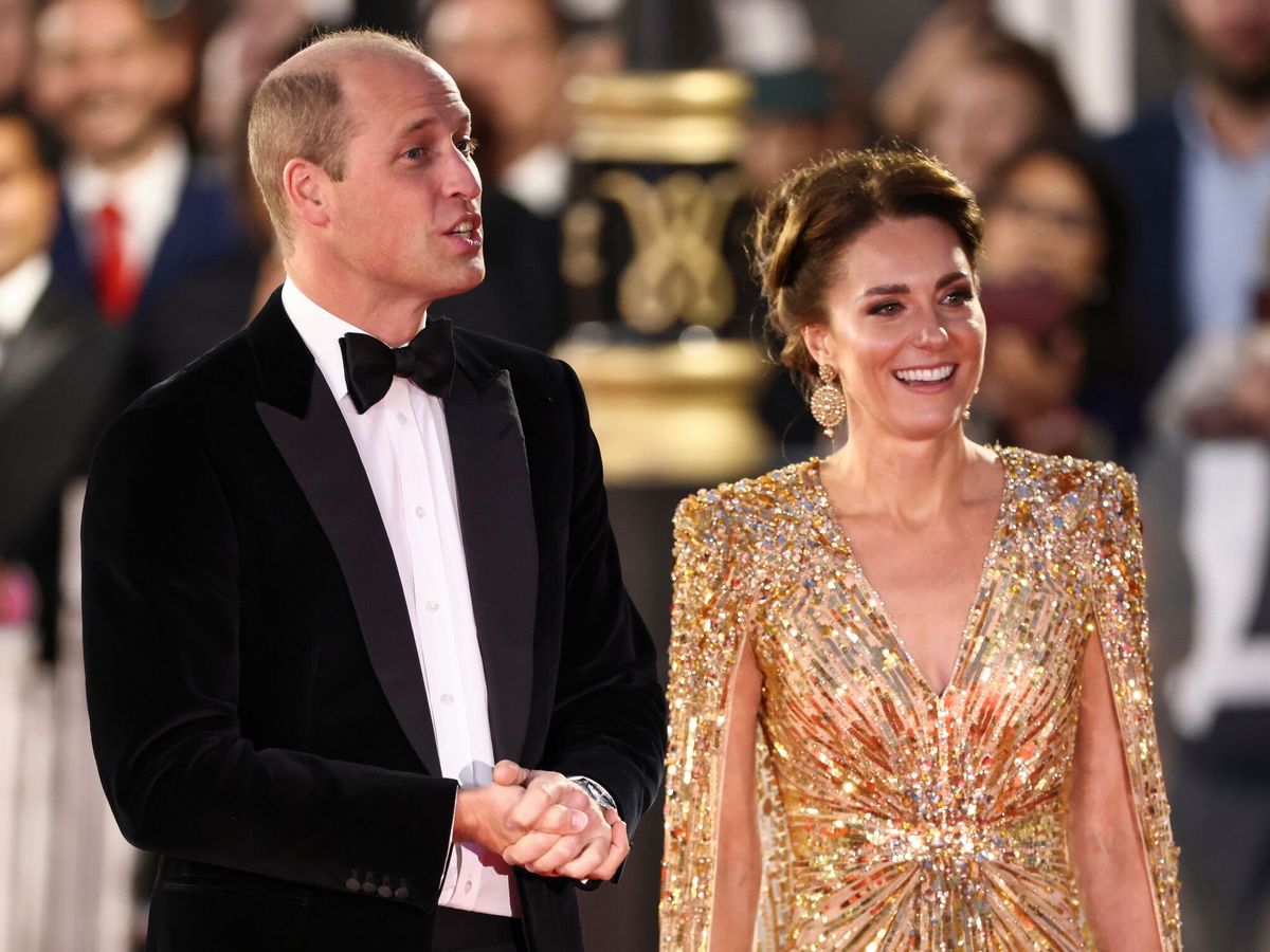 Foto: Kate Middleton y el príncipe Guillermo, durante el estreno. (Reuters)