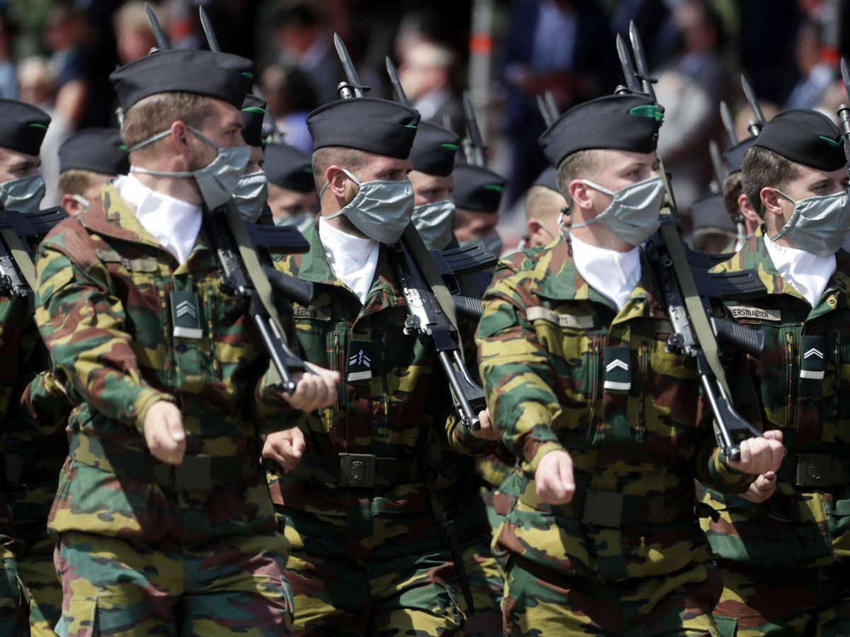 Foto: Desfile militar durante el día nacional de Bélgica. (EFE)