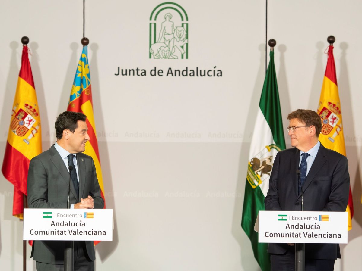 Foto: Moreno y Puig, en el encuentro que ambos mantuvieron en Sevilla el pasado 21 de septiembre. (EFE)