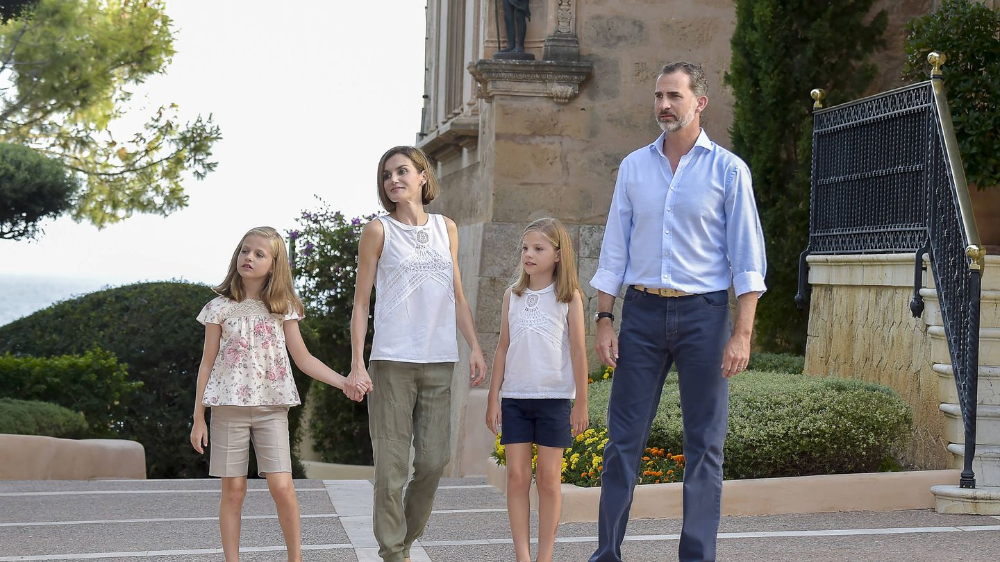 La familia real española, en Marivent en 2015. (Gtres)