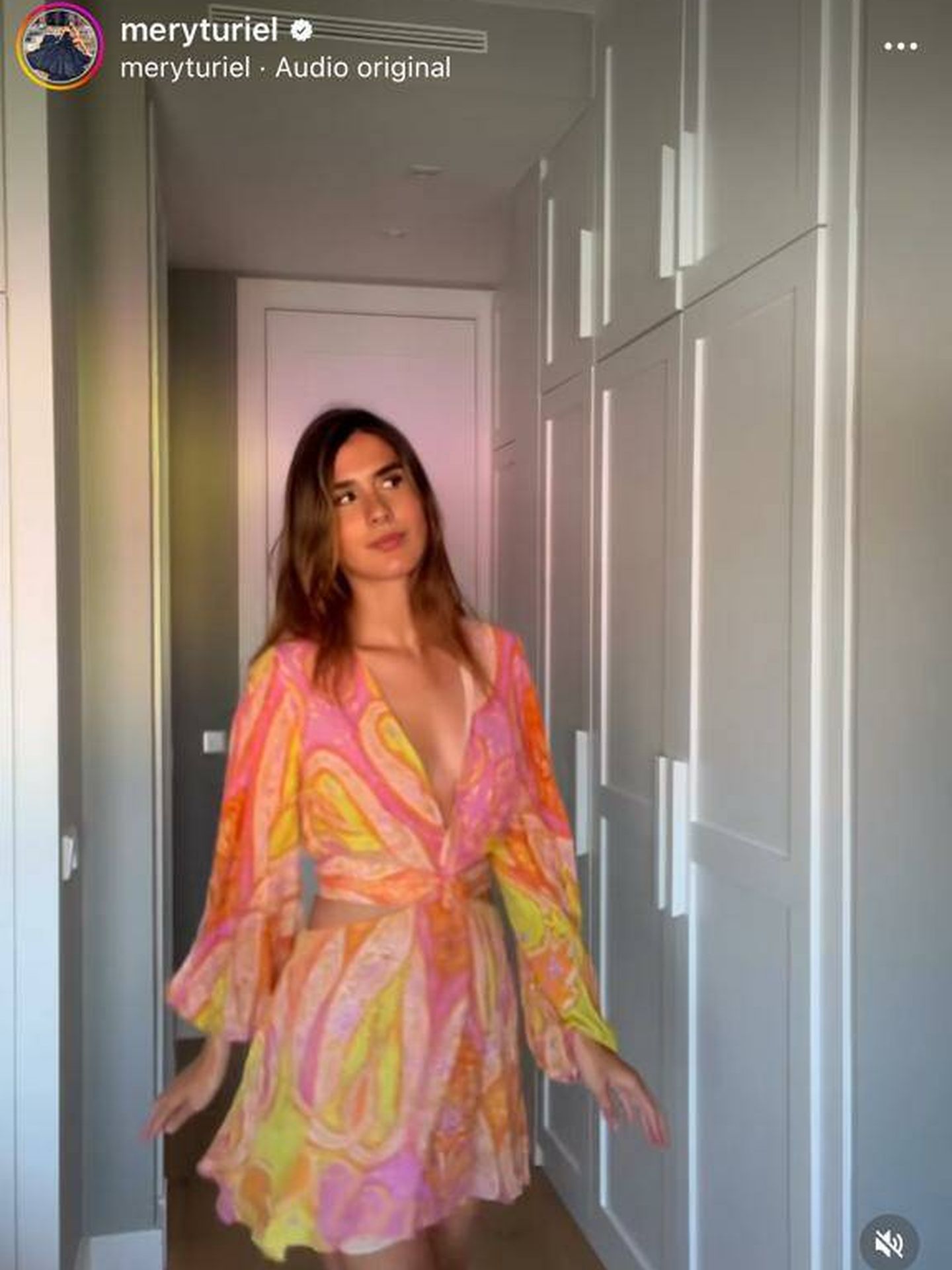Mery Turiel con el vestido de Zara. (Instagram/ @meryturiel)