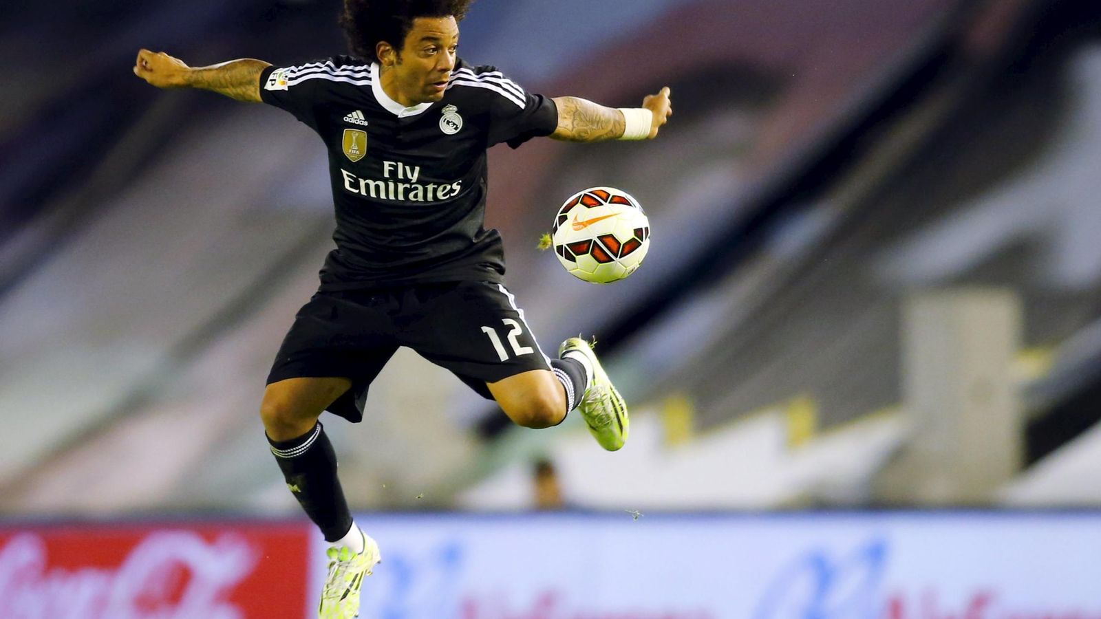 Foto: Marcelo durante un partido con el Real Madrid esta temporada.
