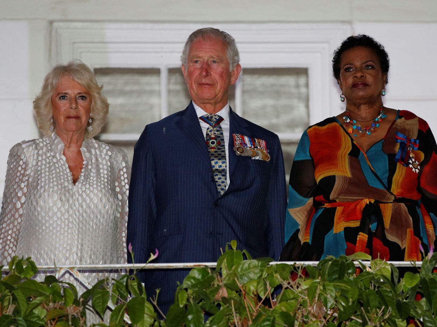 El príncipe Carlos y la duquesa de Cornualles en Barbados. (Reuters)