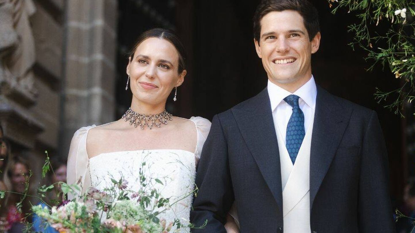 Claudia Osborne y José Entrecanales, el día de su boda. (Getty)