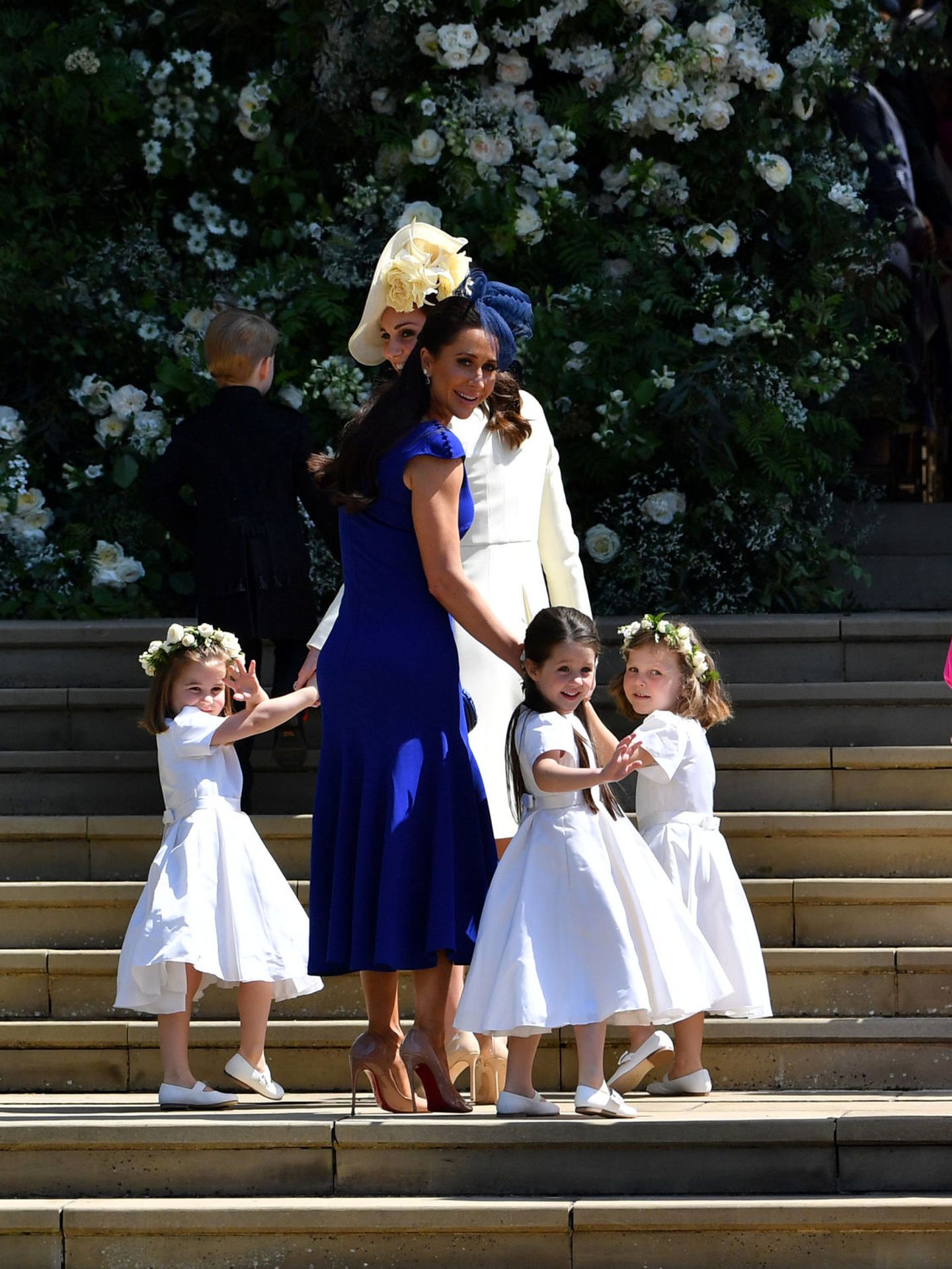 Jessica Mulroney, junto a Kate Middleton en la boda de los duques de Sussex. (Getty)