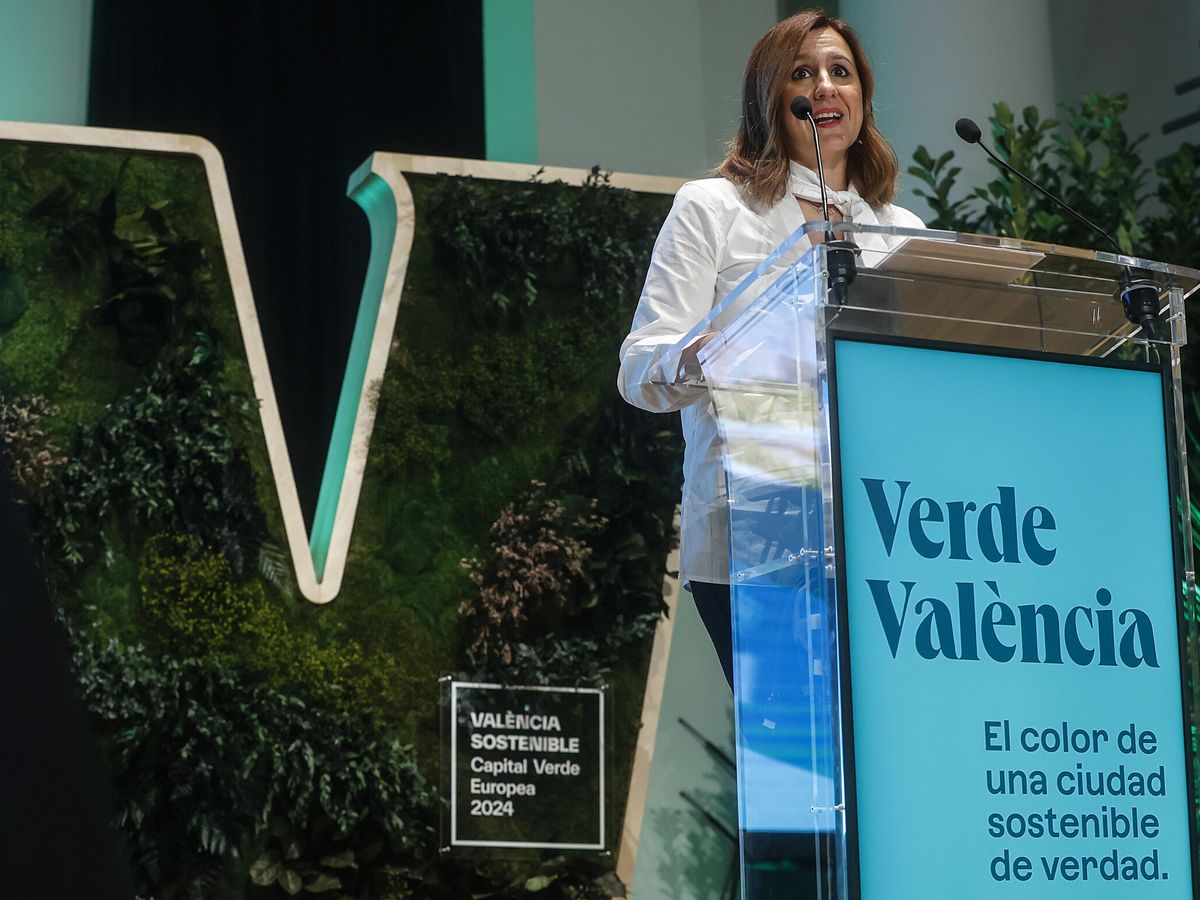 Foto: La alcaldesa de Valencia, María José Catalá, en la inauguración del programa sobre capitalidad. (Europa Press/Rober Solsona)