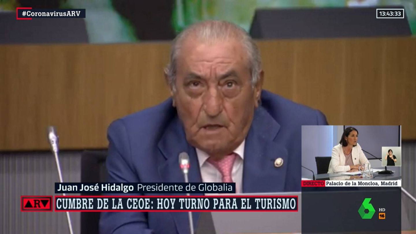 Captura de la intervención de Juan José Hidalgo en la cumbre de la CEOE. (Atresmedia)