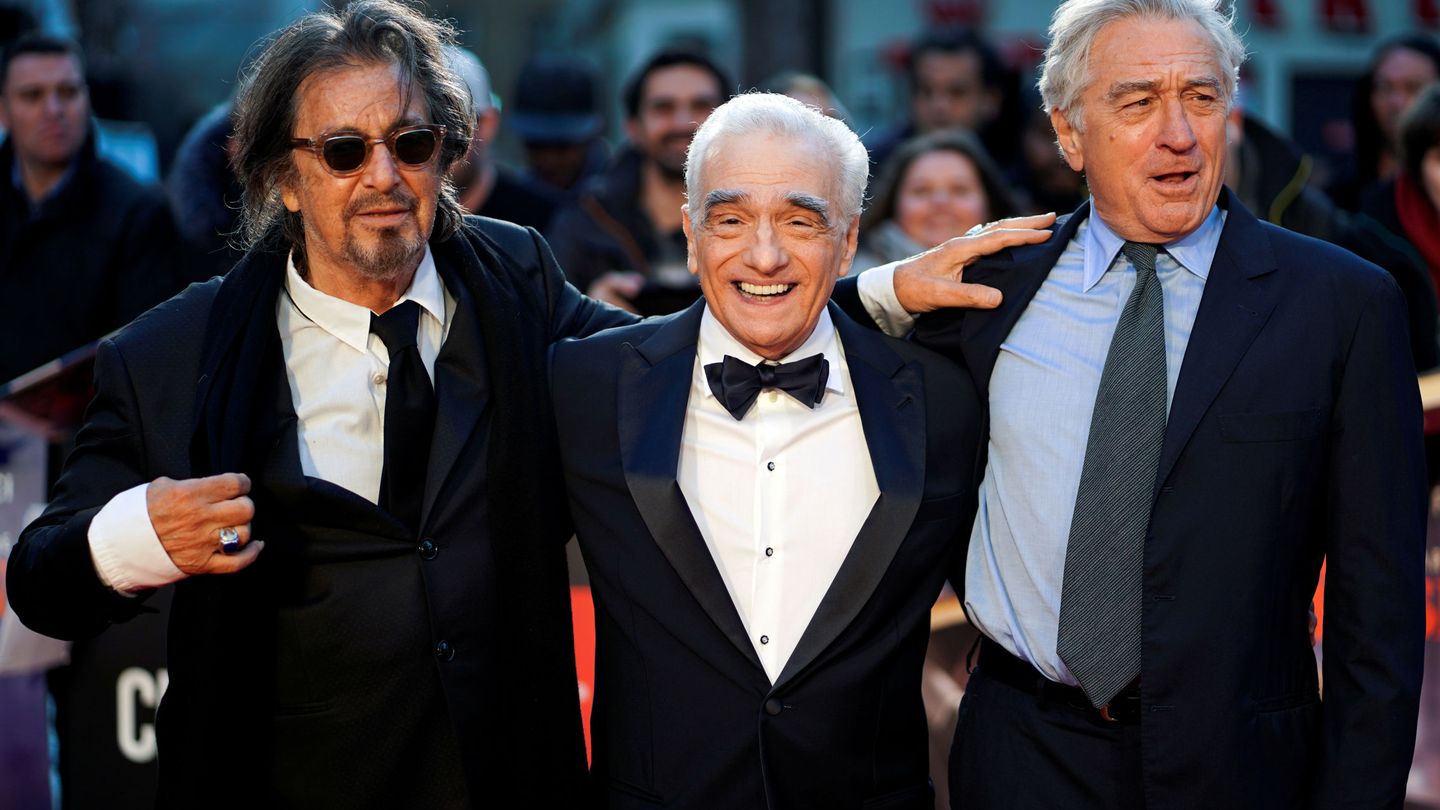 PAcino, Scorsese y DeNiro en los Globos de Oro. (Reuters)