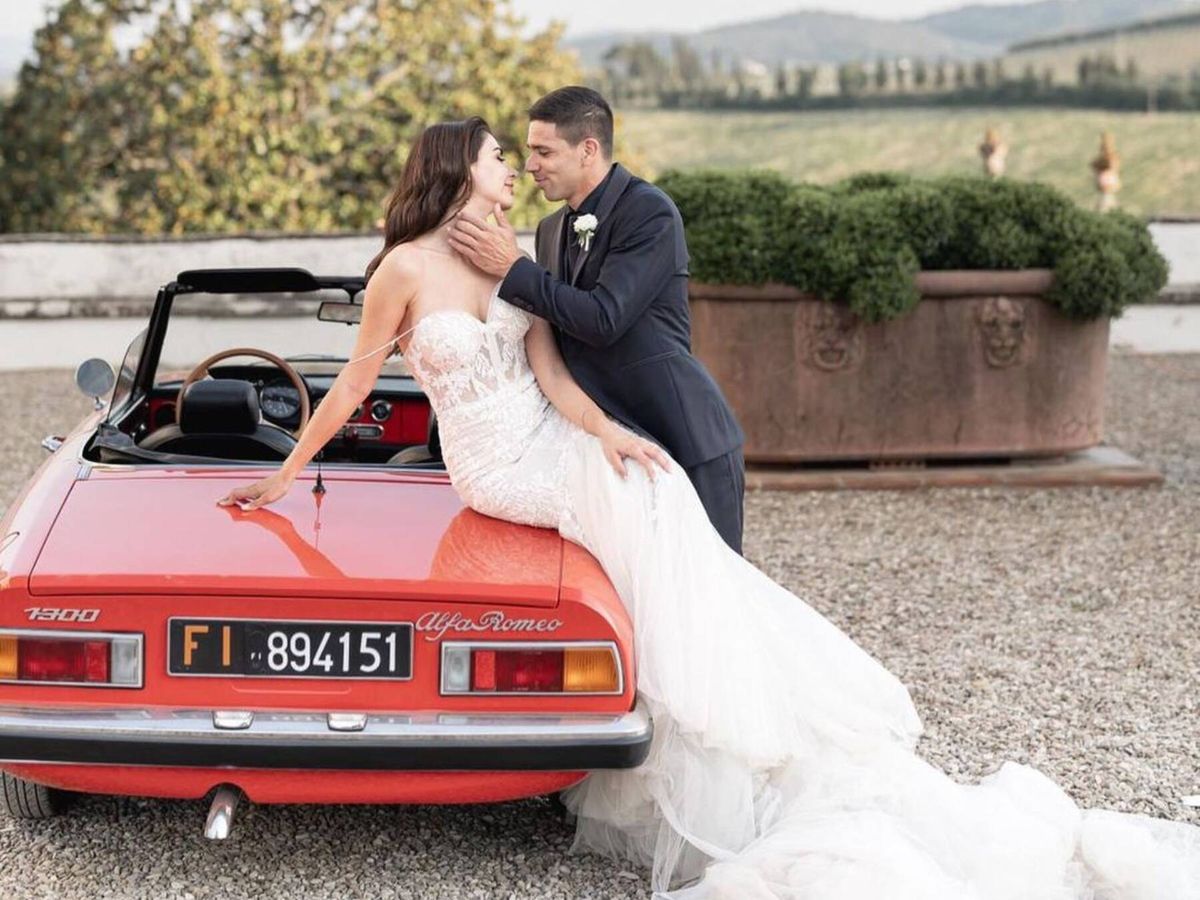 Foto: Los recién casados Giovanni Simeone y Giulia Coppini. (Instagram/@giuliacoppini)