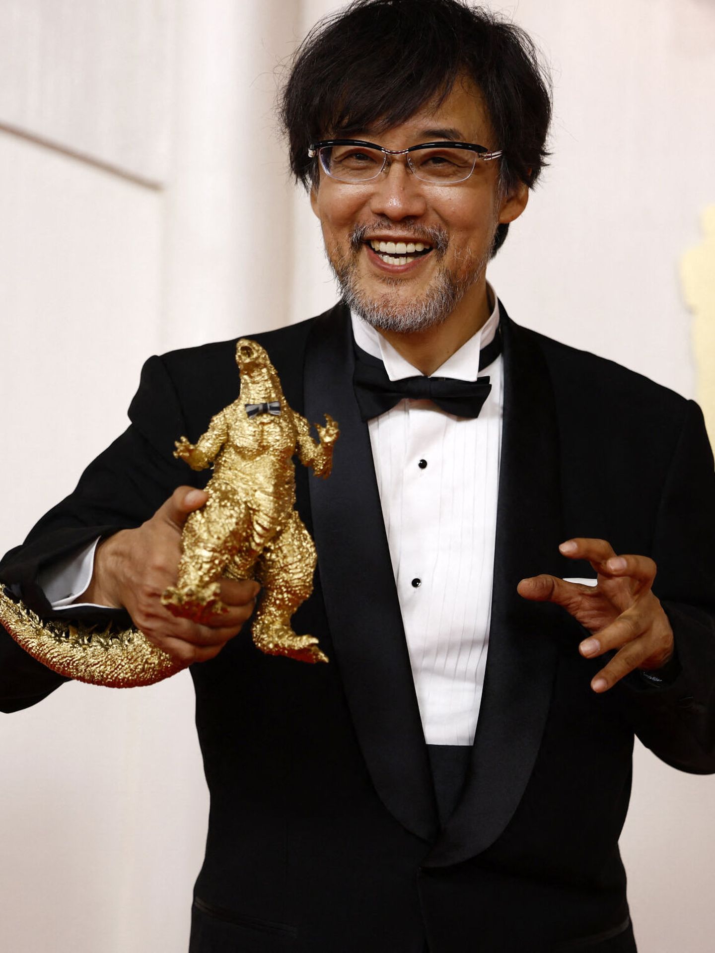 Takashi Yamazaki poses on the red carpet during the Oscars arrivals at the 96th Academy Awards in Hollywood, Los Angeles, California, U.S., March 10, 2024. REUTERS Sarah Meyssonnier