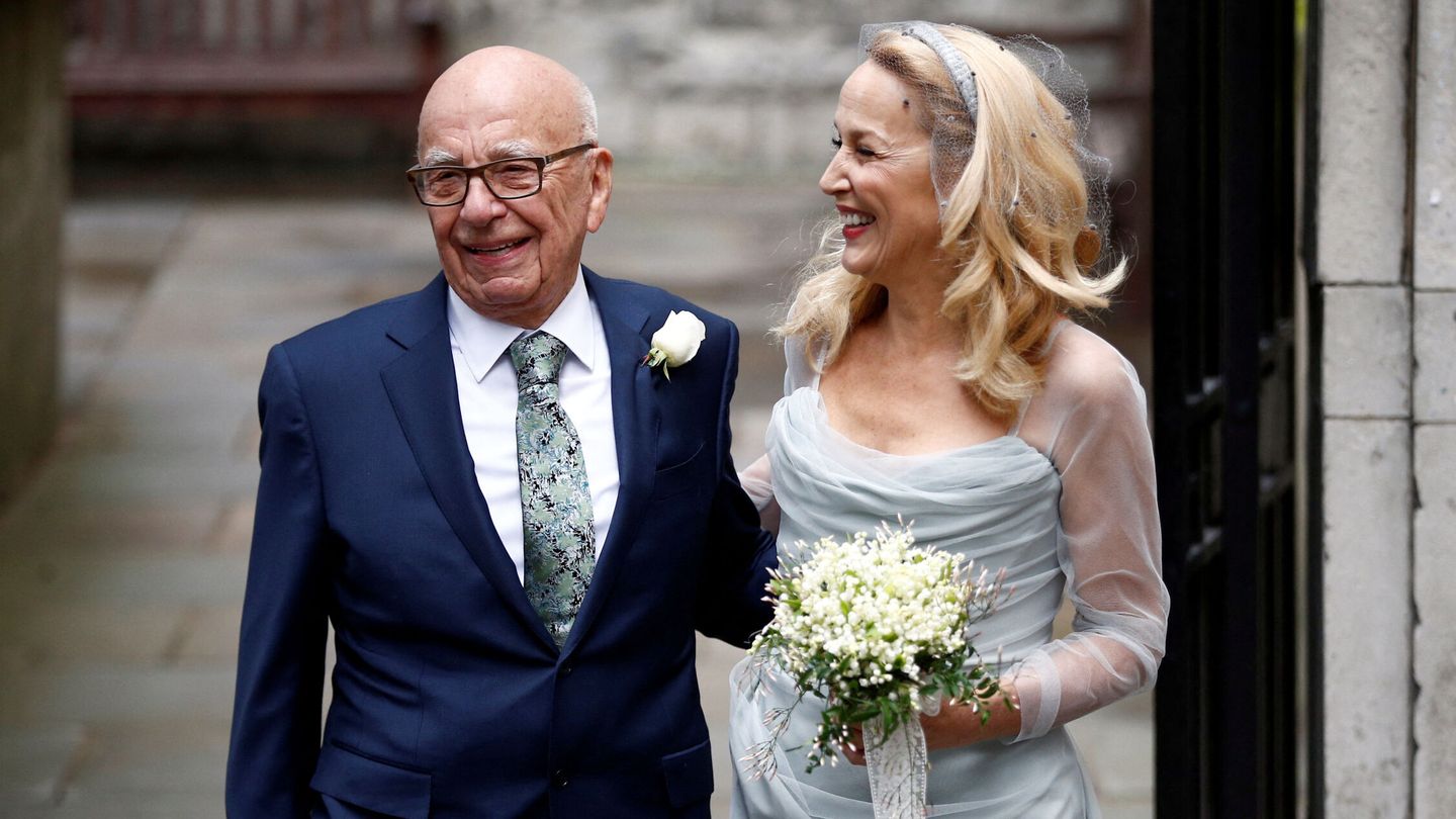 Rupert Murdoch, el día de su boda con Jerry Hall. (Reuters)