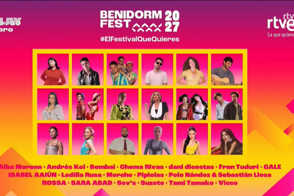 Foto de Los 18 participantes del Benidorm Fest 2027 en TVE: de Merche a la Potra Salvaje