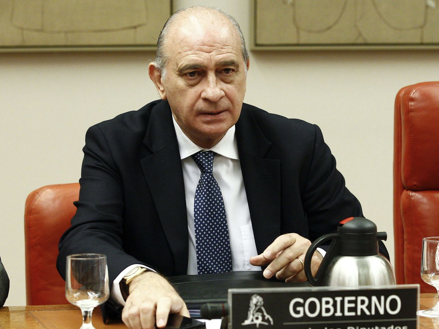 Jorge Fernández Díaz, en 2013, cuando era ministro del Interior, en una comparecencia en el Congreso.