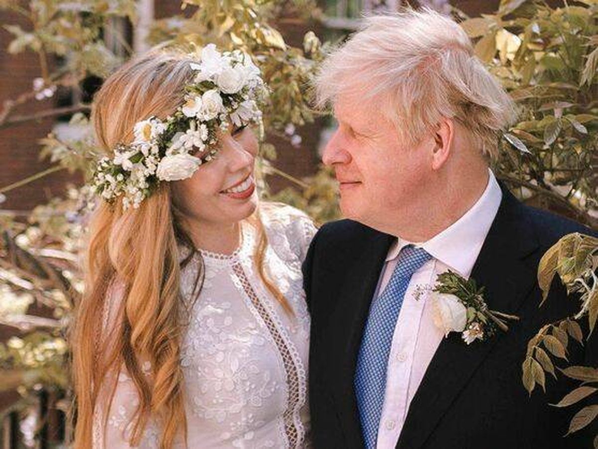 Foto:  Carrie Symonds y Boris Johnson, en su boda. (Getty)