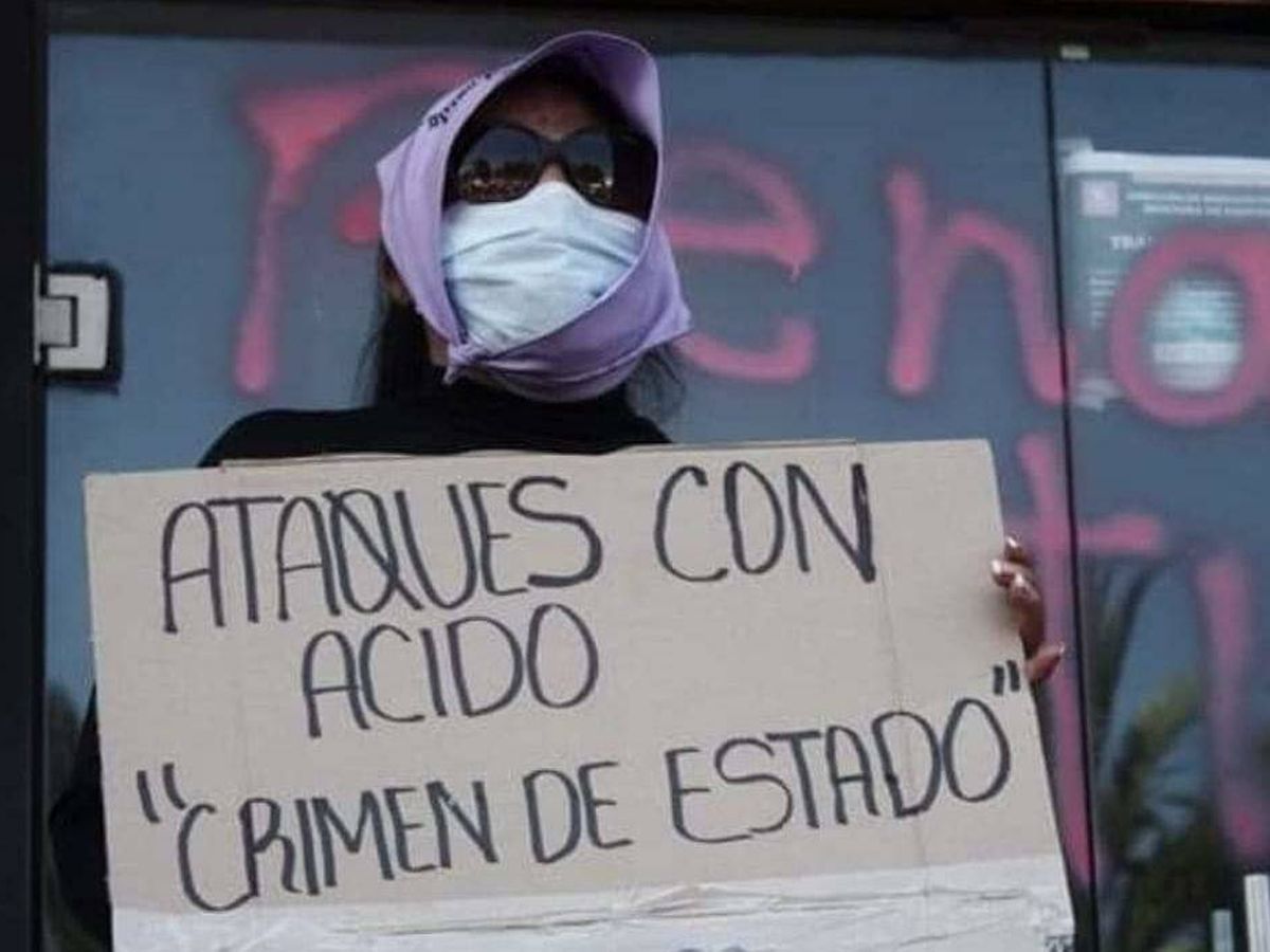 Foto: Carmen Sánchez en una protesta. (Fundación Carmen Sánchez MX)
