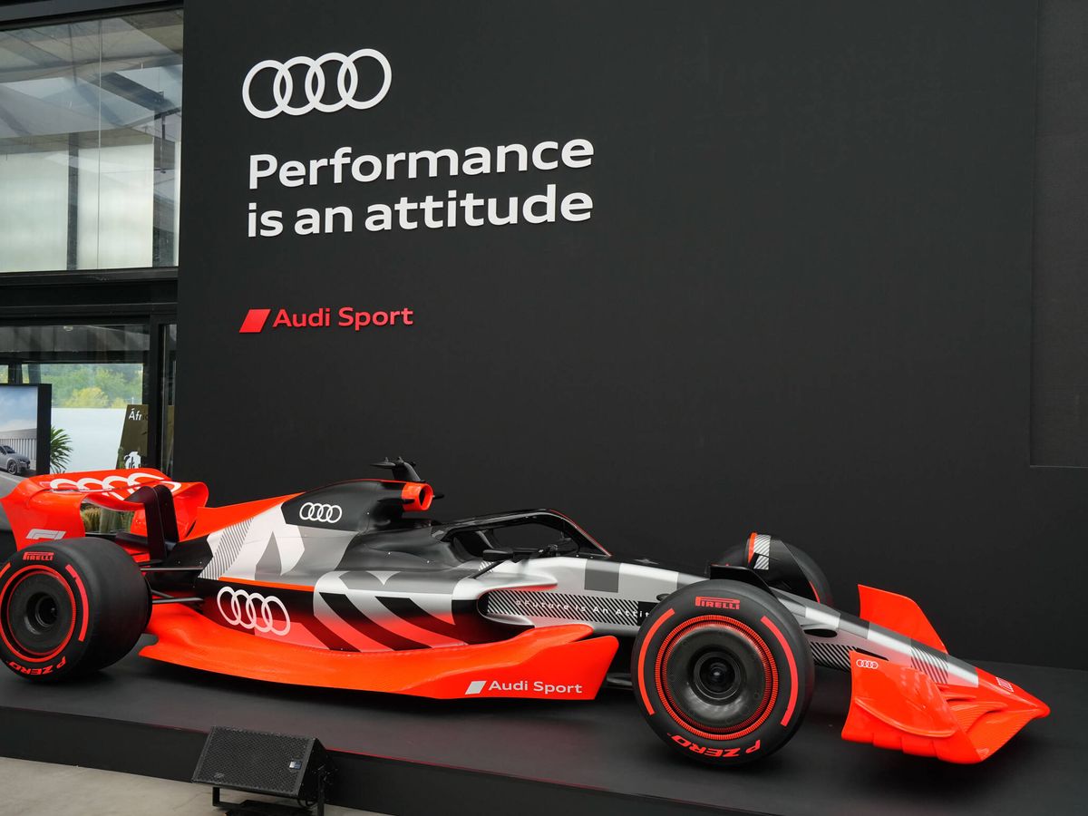 Foto: Los colores de Audi, en la maqueta de F1. (Audi)