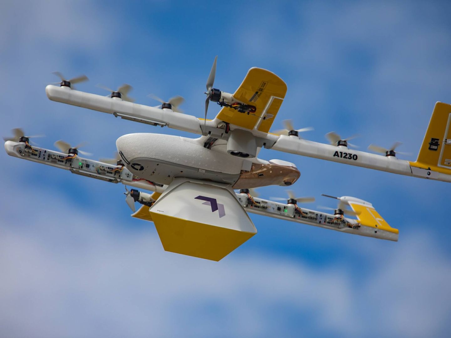 El dron de reparto de Alphabet que ya está operativo en Australia. (Google Wing)