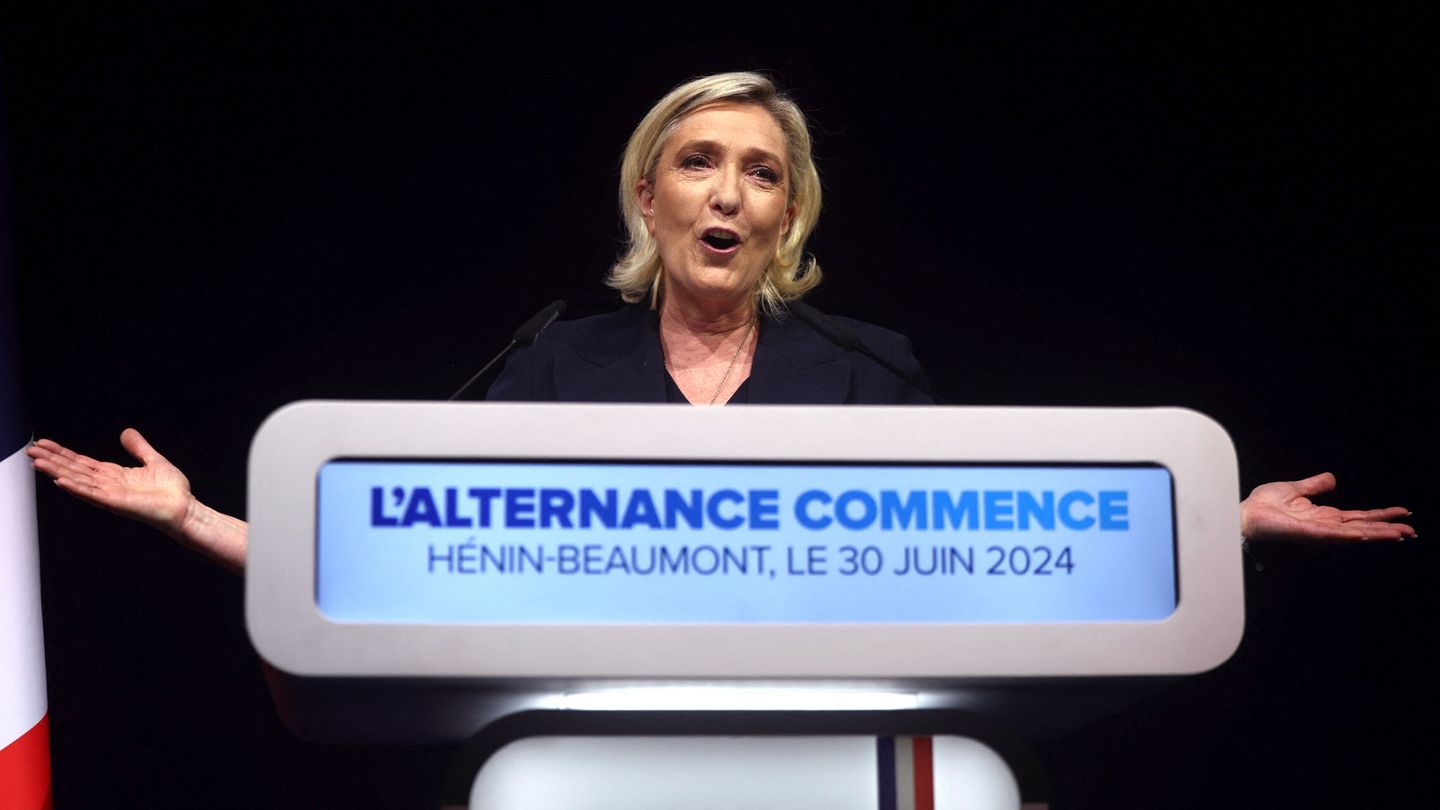 Marine Le Pen, después de conocer los resultados de las elecciones legislativas (REUTERS / Yves Herman)