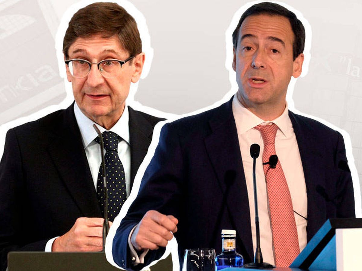 Foto: José Ignacio Goirigolzarri, presidente de Bankia, y Gonzalo Gortázar, CEO de CaixaBank. (EC)