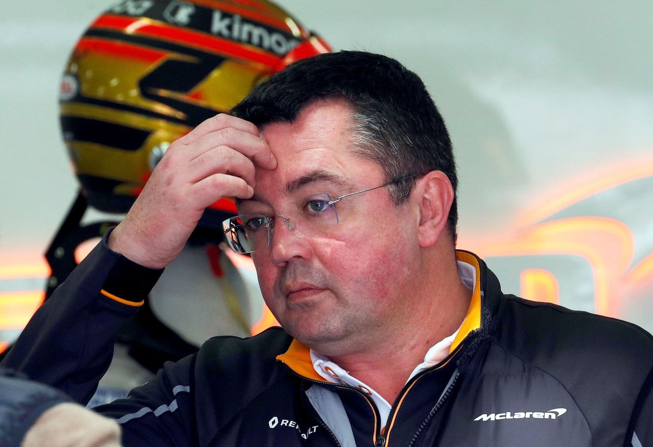 Éric Boullier, jefe de McLaren, esta semana en Montmeló. (EFE)