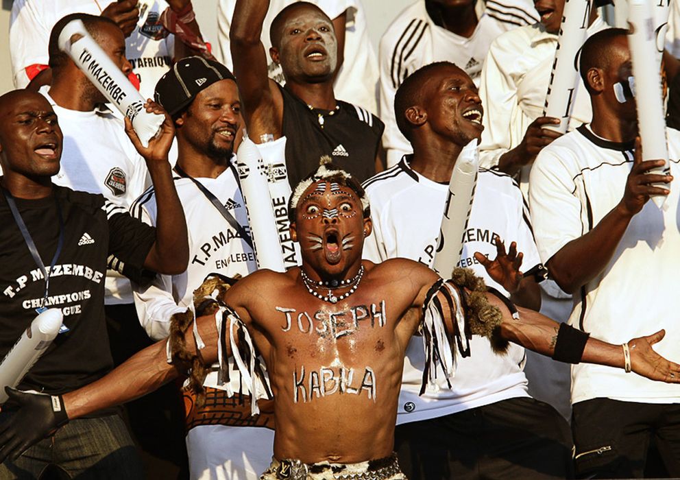 Foto: Aficionados del Mazembe, durante un partido del conjunto congoleño.