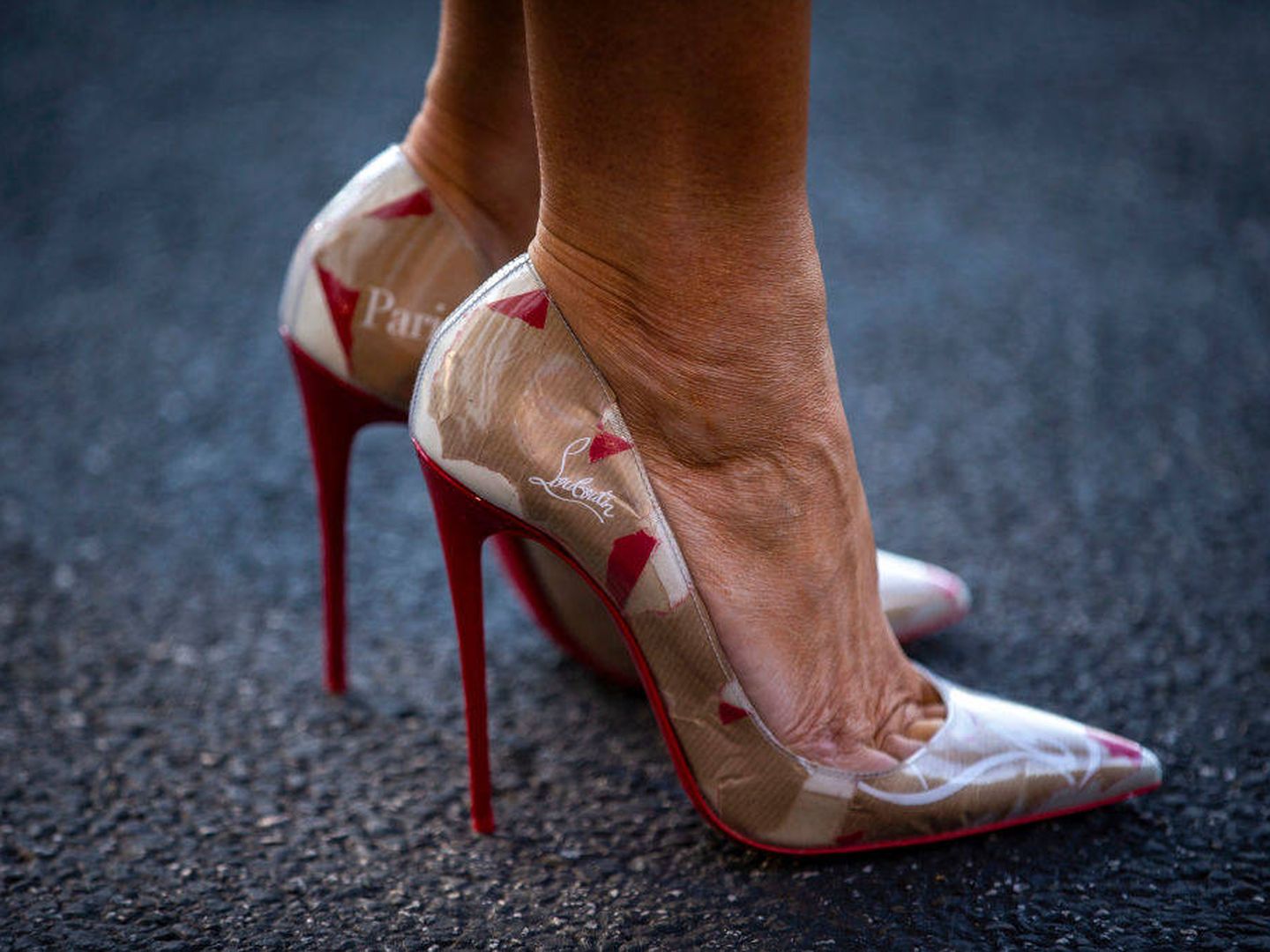 Detalle de los zapatos de Melania Trump. (Getty Images)