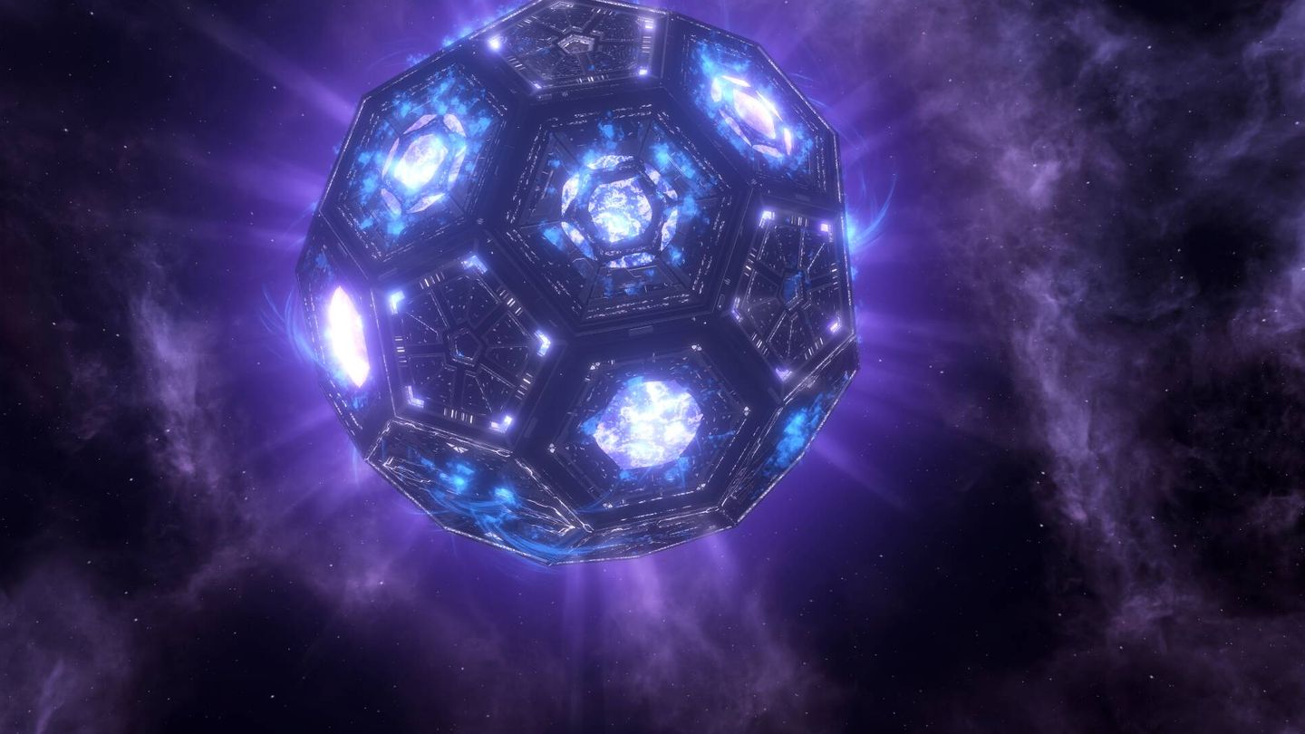 Ilustración de una posible Esfera Dyson. (Stellaris)