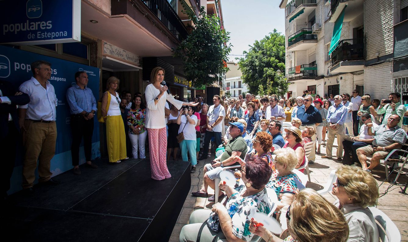 Acto de campaña de la candidata en Estepona. 