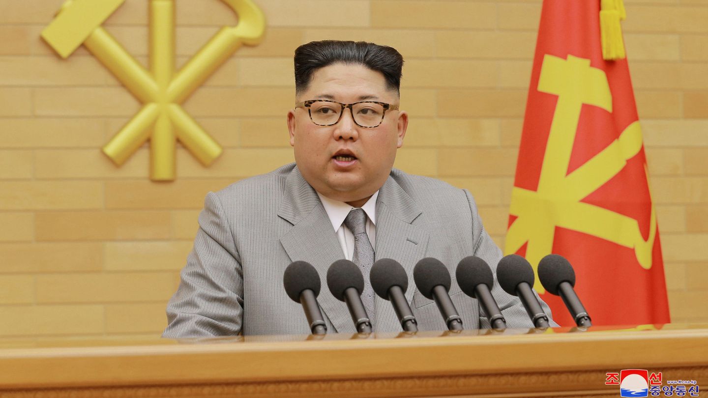 Kim Jong-Un en el dicurso del 1 de enero. (Reuters)