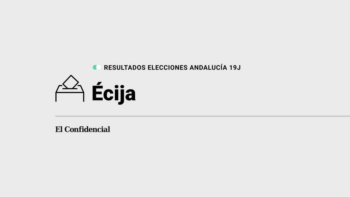 Resultados en Écija de elecciones Andalucía: el PP, partido con más votos