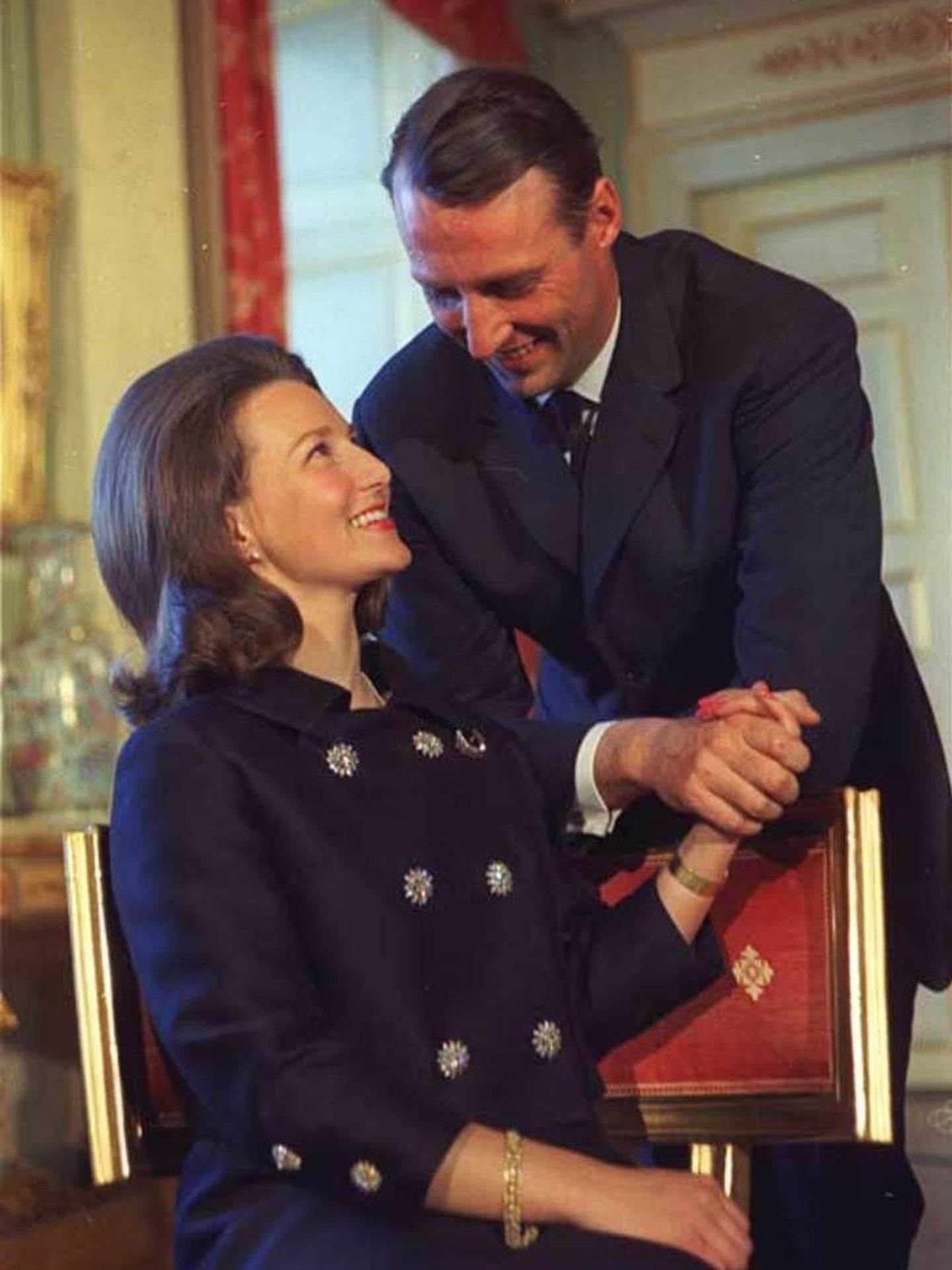 Sonia y Harald, durante su compromiso. (Getty)