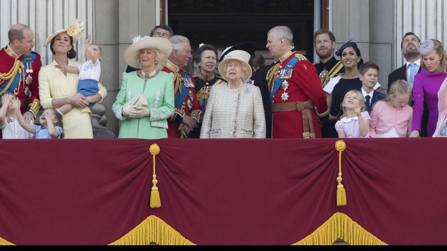 La familia Real británica en el 'Trooping the Colour 2019'. (Cordon Press)