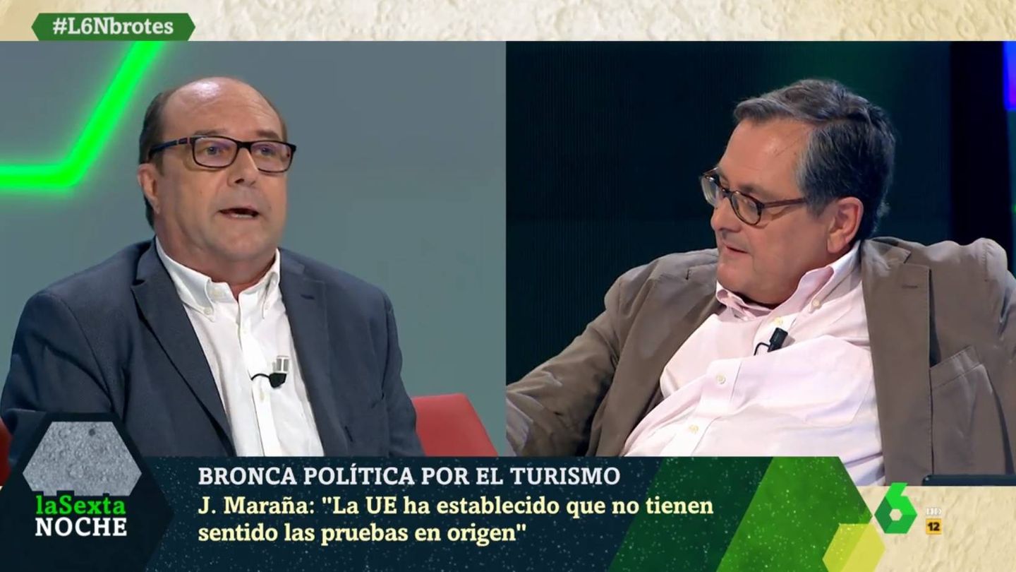 Maraña y Marhuenda, en 'La Sexta noche'. (Atresmedia).