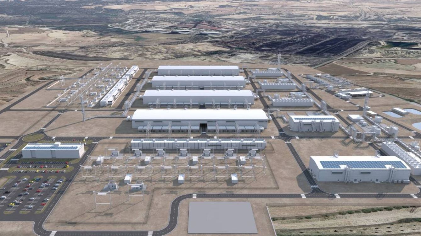 Foto: Simulación de la planta de hidrógeno verde Catalina que Copenhagen Infraestructure Partners quiere construir en Andorra. (CIP)