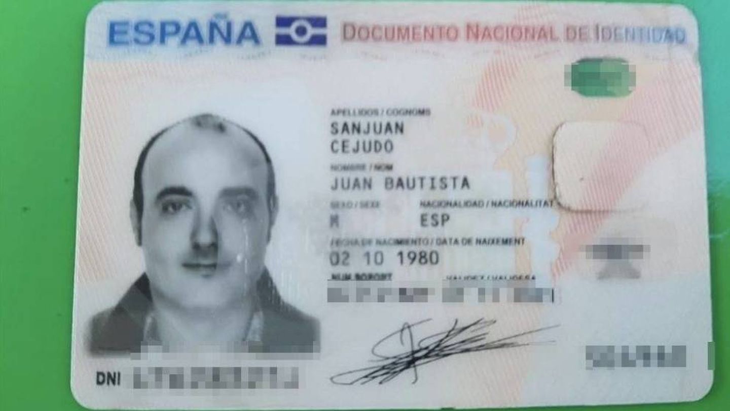 El DNI de Juan Bautista Sanjuán.
