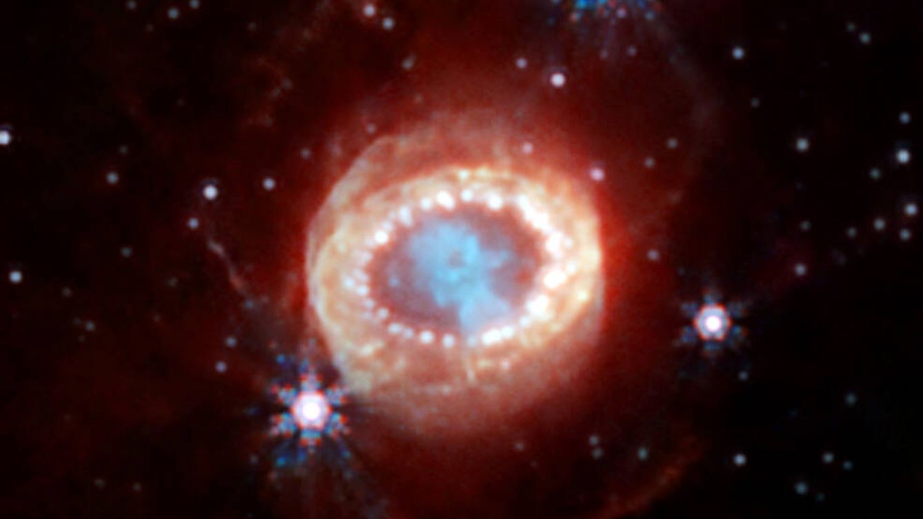 Foto: El telescopio espacial James Webb ha capturado nuevas imágenes de la supernova SN 1987A con un detalle sin precedentes. (NASA)