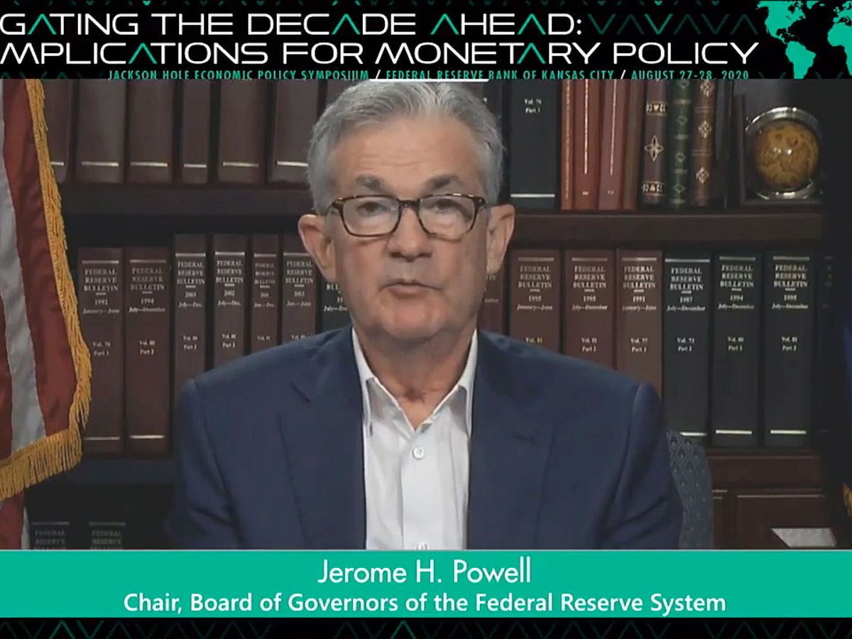 Foto: Jerome H. Powell, presidente de la Reserva Federal, en el simposio anual (este año virtual) de Jackson Hole 2020.