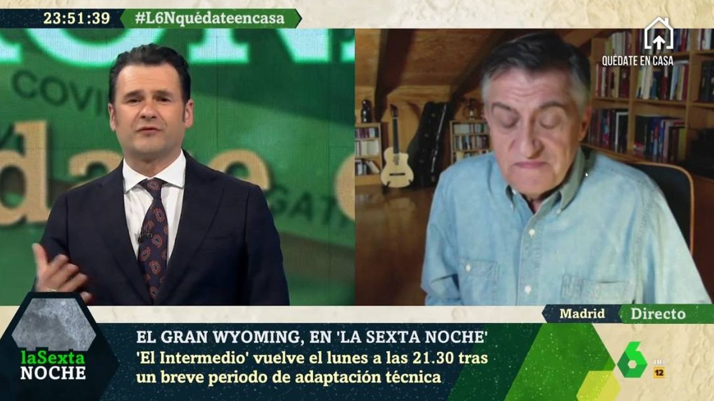 Iñaki López y Wyoming, en 'La Sexta noche'. (Atresmedia).
