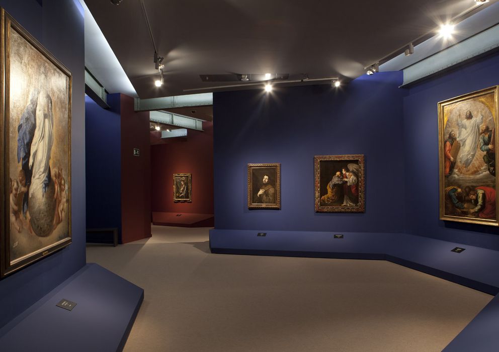 Foto: Vista de la sala de la exposición en el Ayuntamiento dedicada a la Colección Masaveu. 