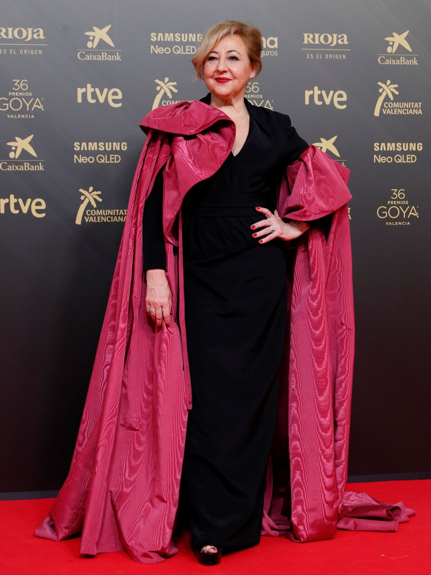 Carmen Machi en la alfombra roja de los Premios Goya 2022. (EFE)