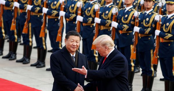 Foto: Fotografía de archivo del presidente de Estados Unidos, Donald Trump, recibido por el presidente de China, Xi Jinping, en Pekín. (Reuters)